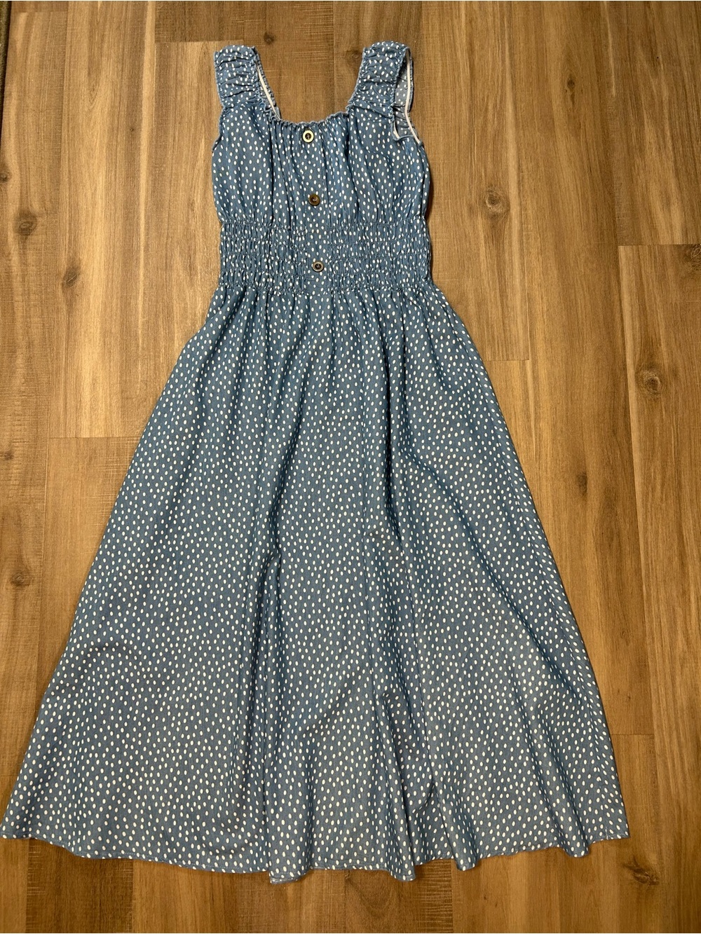 Blue Polka Dot Midi Dress - Brand: